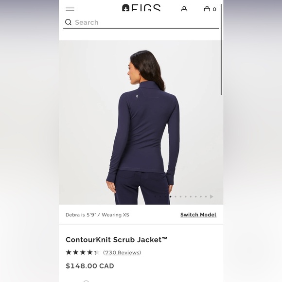 FIGS Countourkit Scrub Jacket XS ✨ - Picture 8 of 10